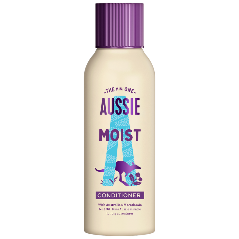 Aussie Miracle Moist Conditioner - Moisture-Quenching, Replenishes Dry, Damaged, Brittle Hair, 90Ml