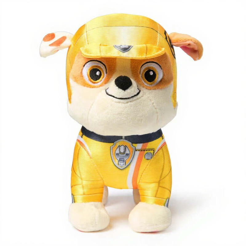Paw Patrol Rescue Wheels pluche Rubble - 19 cm, multicolor