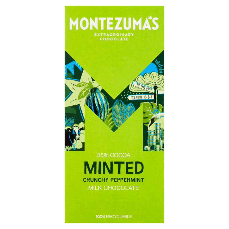 Montezuma's Minted Milk Chocolate 90G
