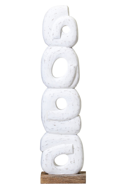 Sculpture Fidel Rustic Rings White