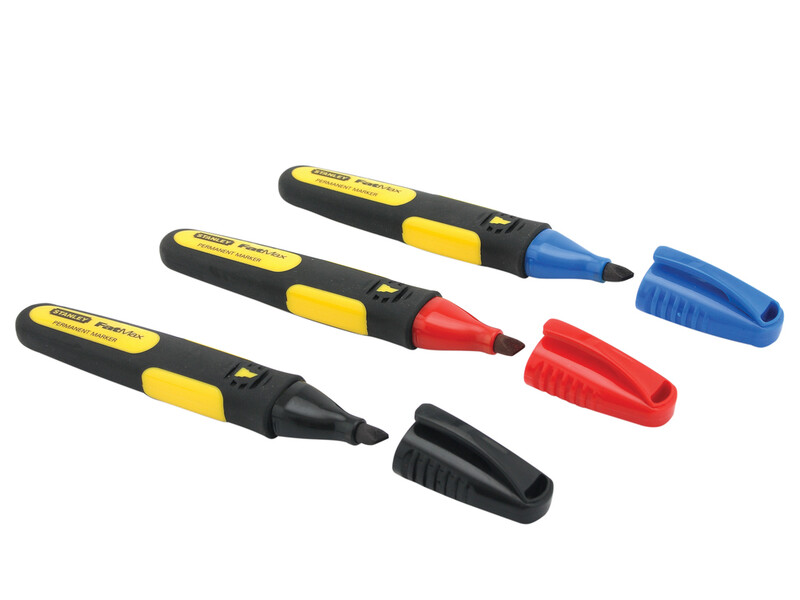 FatMax® Chisel Tip Marker 3 Pack (Black, Blue & Red Markers Included)