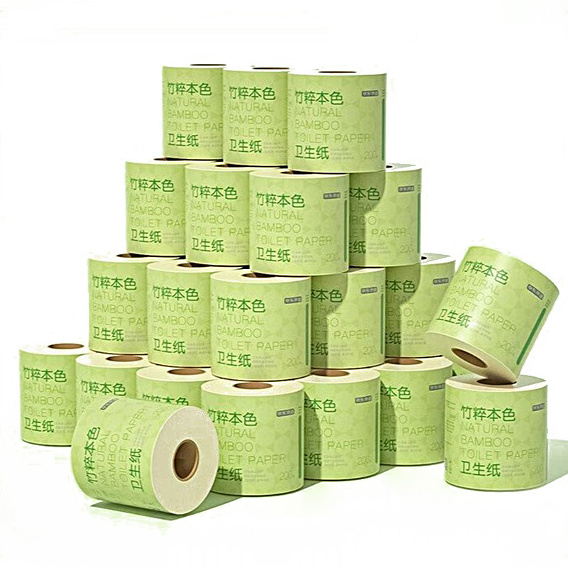 ochama×J.ZAO Bamboo Pure Color Core Toilet Paper, 5 Layers Extra Thick, 200g, 27 Roll