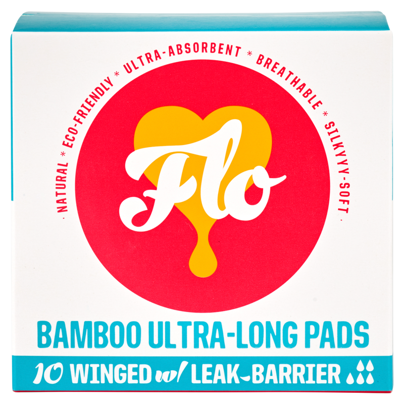 Here We Flo Flo Bamboo Ultra-Long 10 Pads