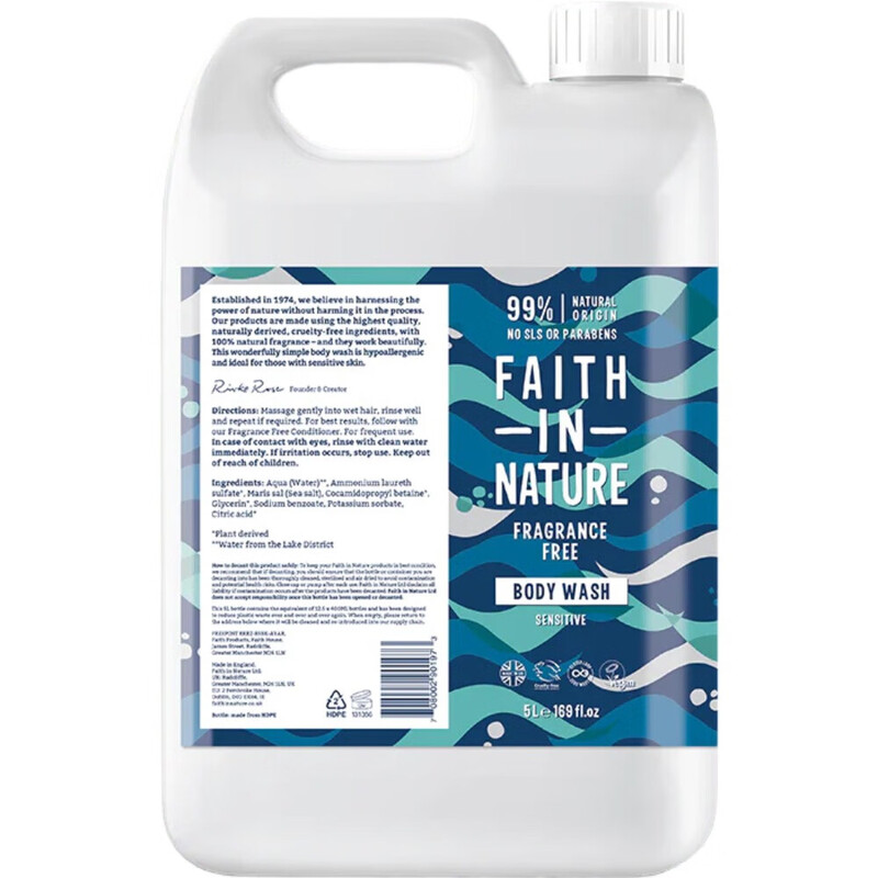 Body Wash - Fragrance Free 5L