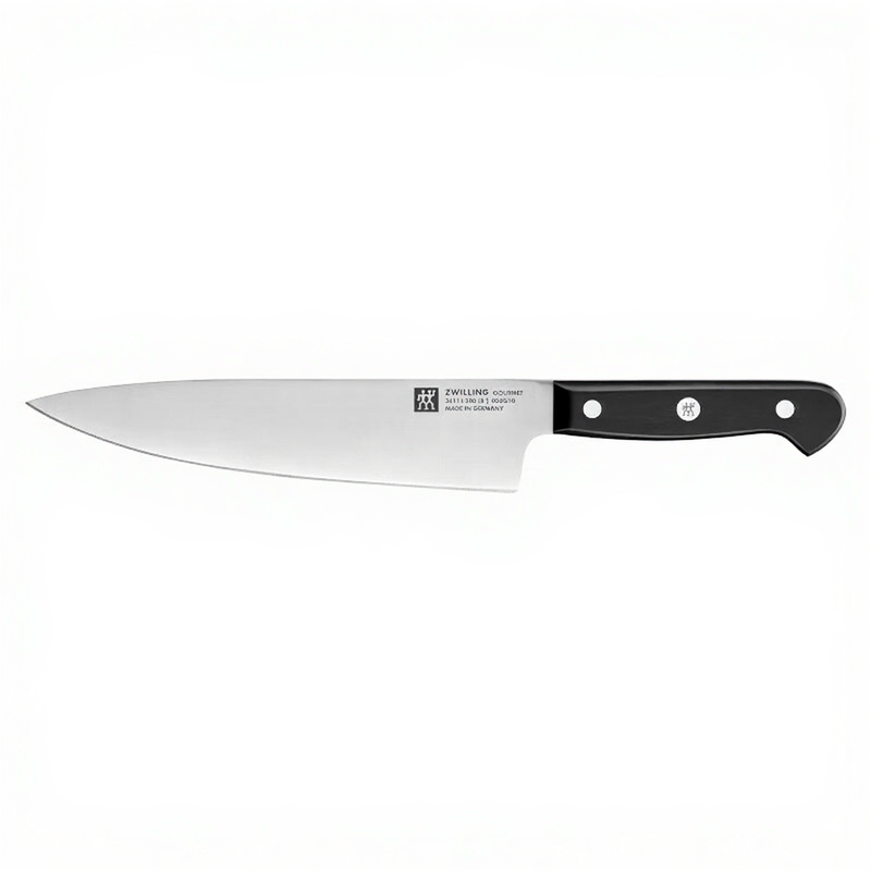 ZWILLING Gourmet Kochmesser, 20 cm, Edelstahl Spezialstahl, Ergonomischer Kunststoffgriff, Schwarz