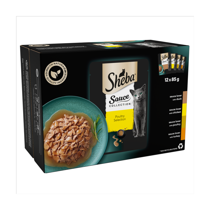 Sauce Collection Adult Cat Food Pouch Poultry Selection 12 x 85g