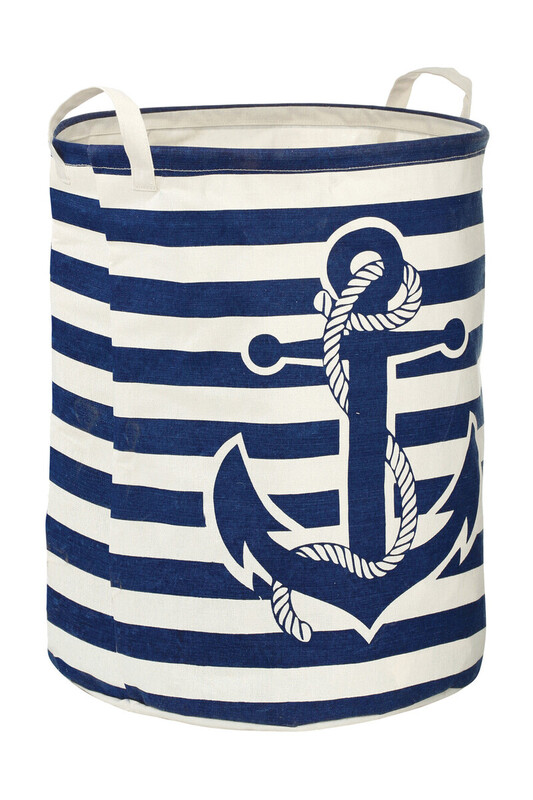 Blue And White Laundry Bag