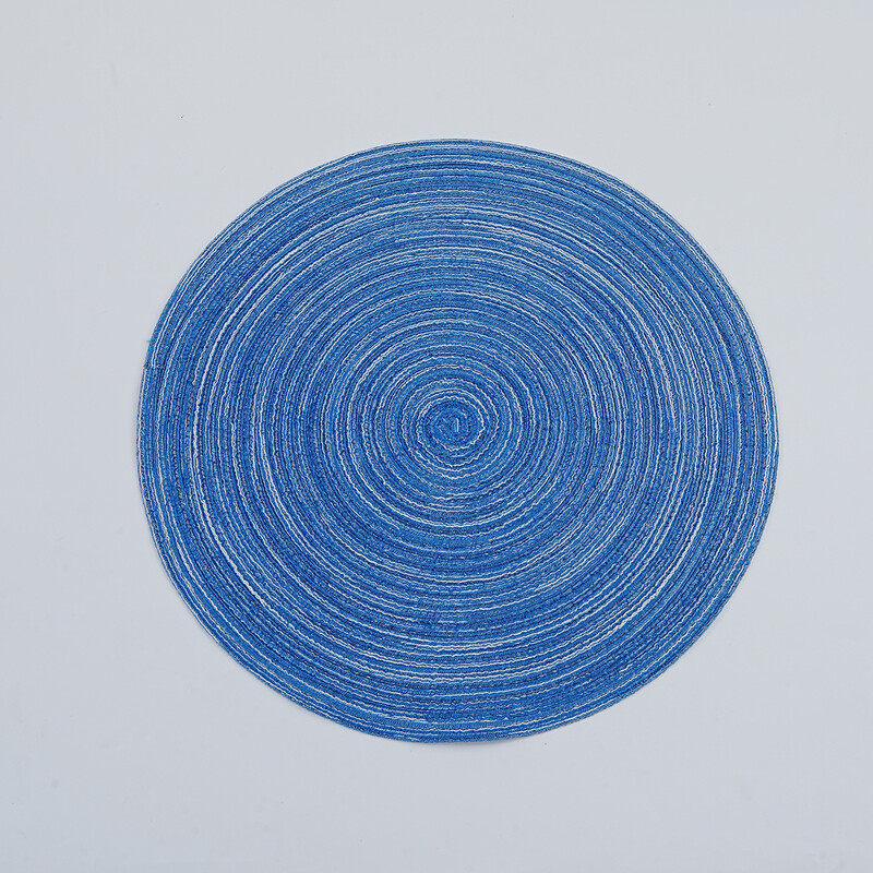 Placemats Woven Cotton Round Cream 4pcs