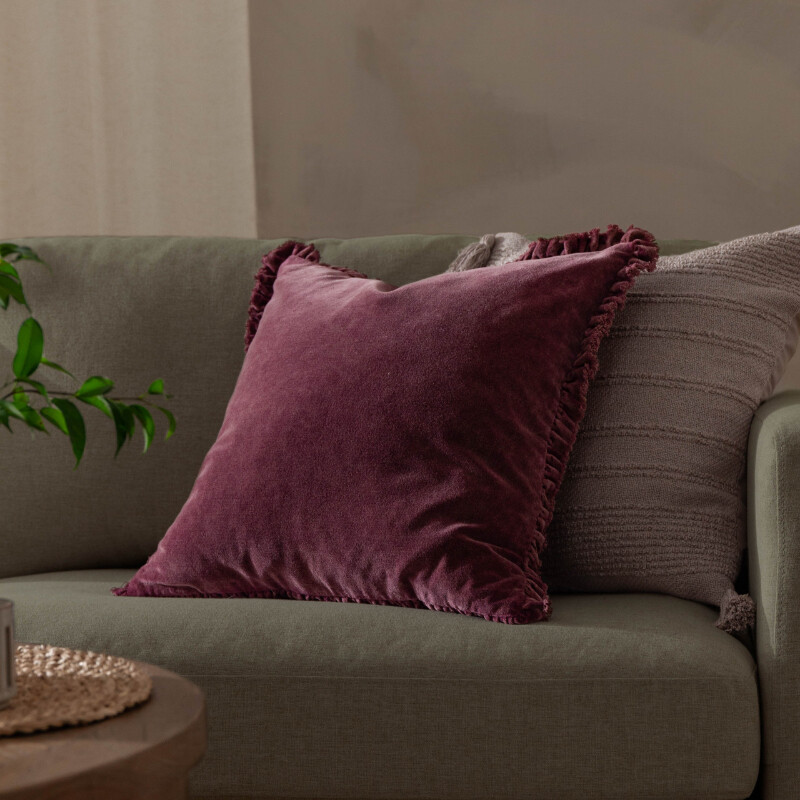 Cushion Bertie Square Burnt Red 45x45cm