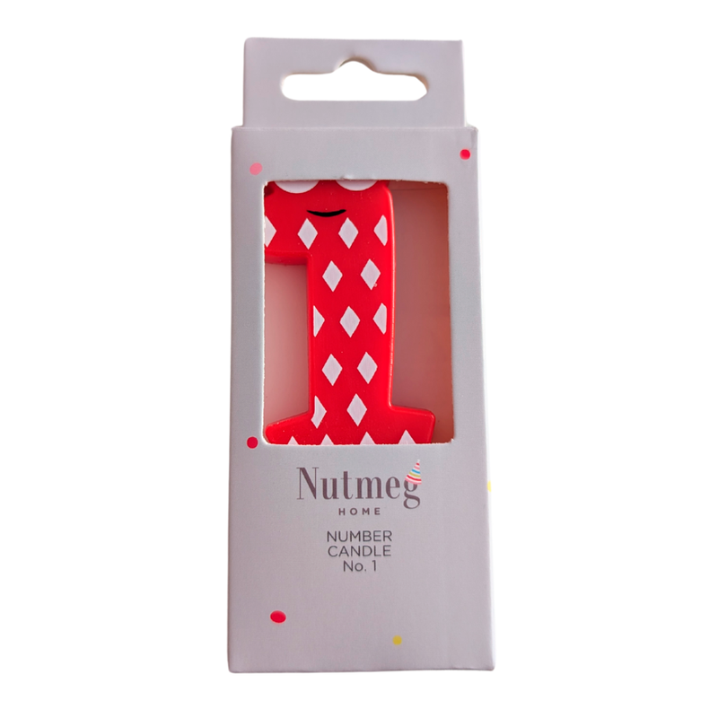 Cake Candle Animal Number 1 Red