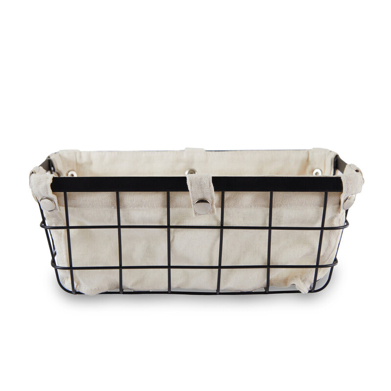 Small Matte Wire Storage Basket Black