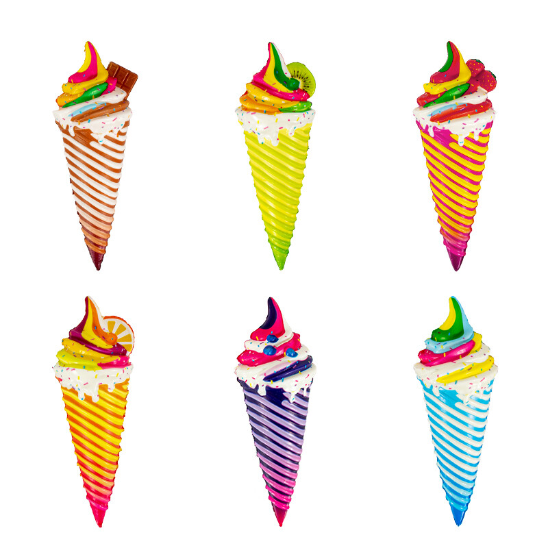 Ice Cream Cone Stress Relief Toy - Slow-Rebound Squeaker, 8-Inch