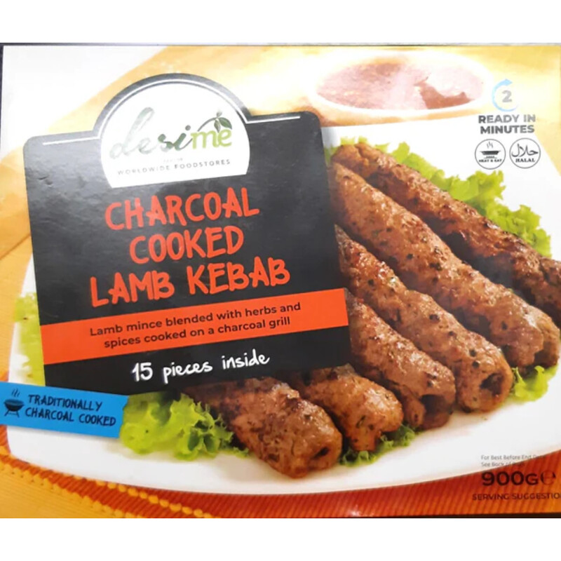 Charcoal Cooked Lamb Kebab 900g