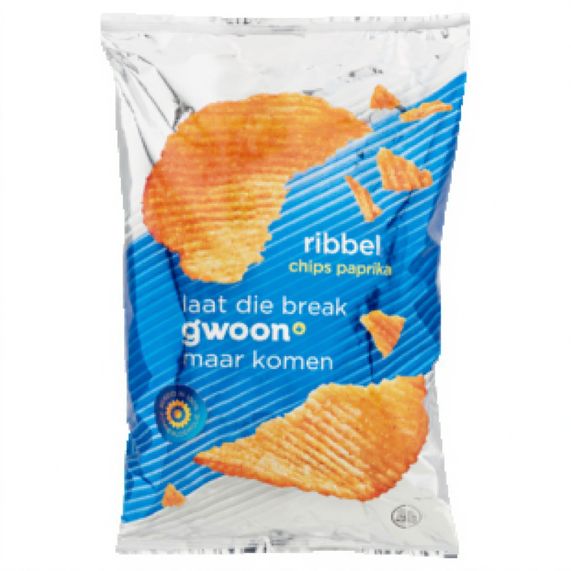 G'woon Ribbel Chips Paprika - 250 g