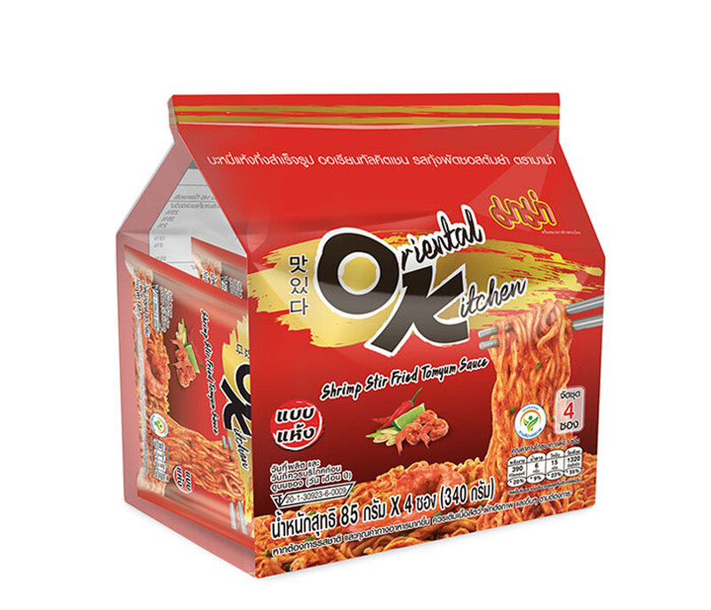 Noodles - Ok Shrimp Stir Fry Tom Yum Multipack 85gx4