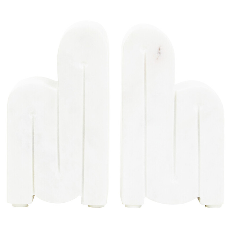 Fifty Five South White Bookends Nason Marble