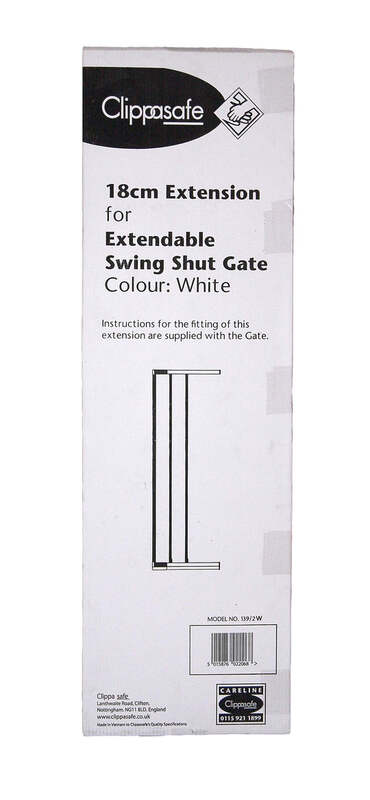 Swing Shut Gate Extension White 18cm 1 Pack White