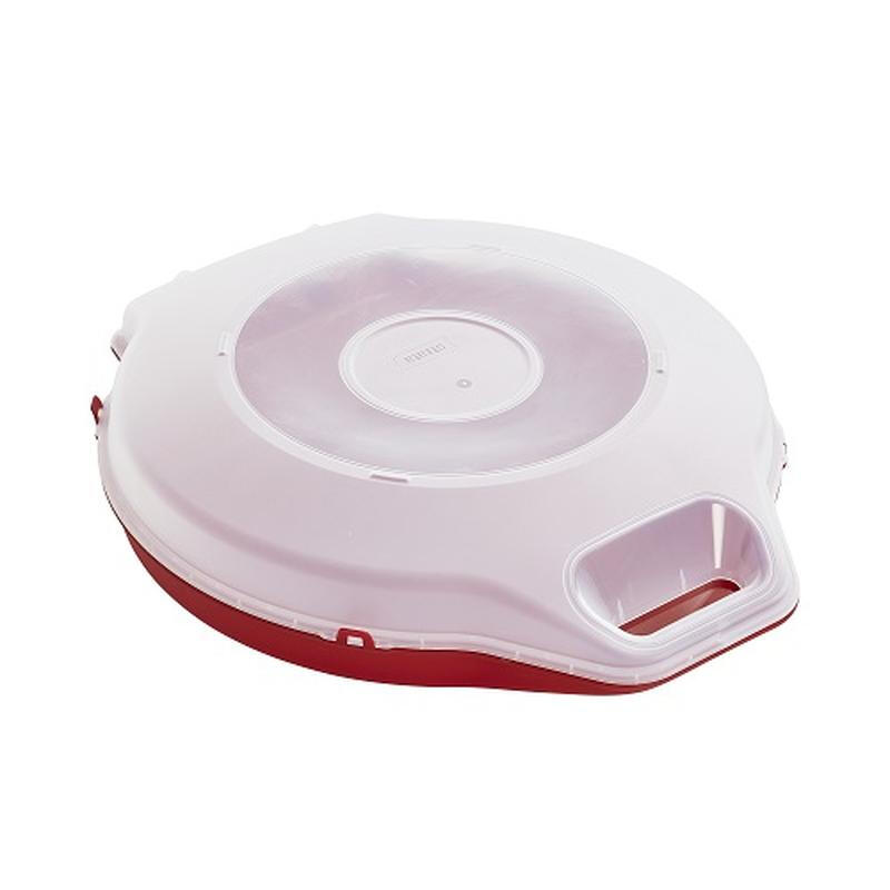 Christmas Wreath Box Clear/Red Extra Large