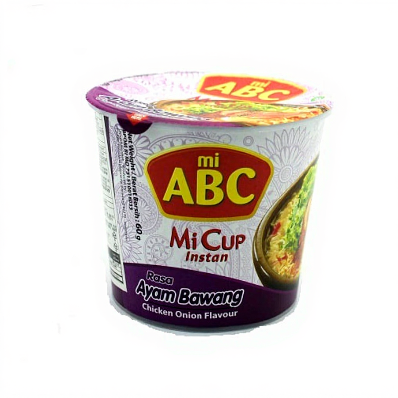 ABC Nouilles Instantanées en Cup Saveur Poulet-Oignon 60 g