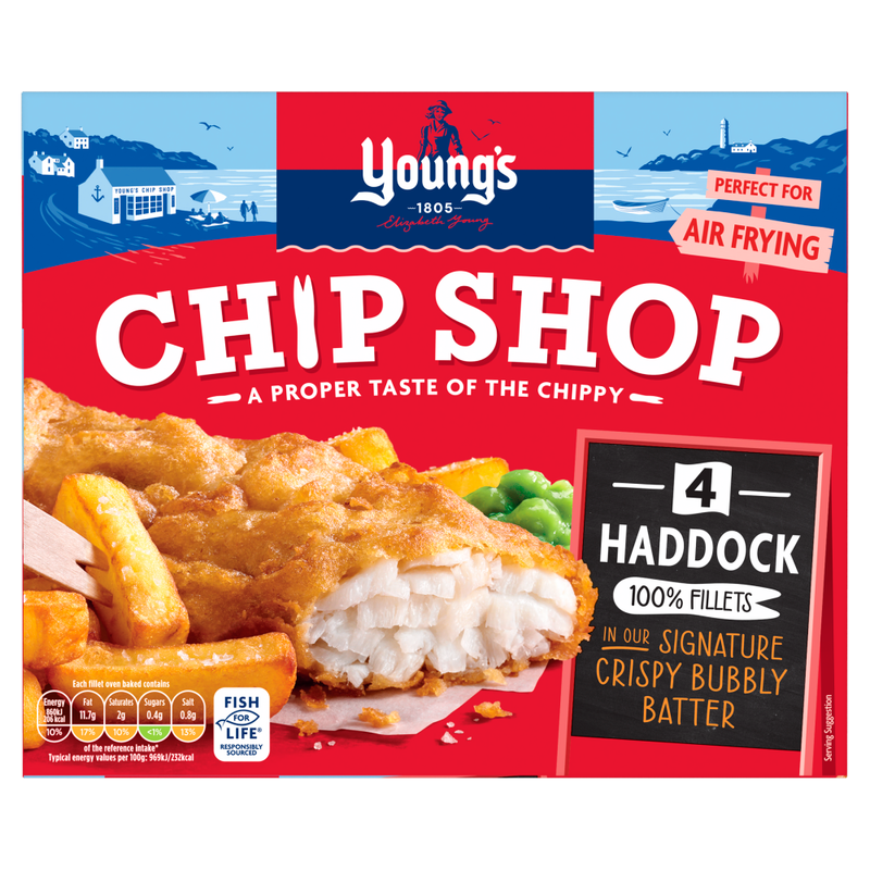 Chip Shop 4 Haddock Fillets 400g