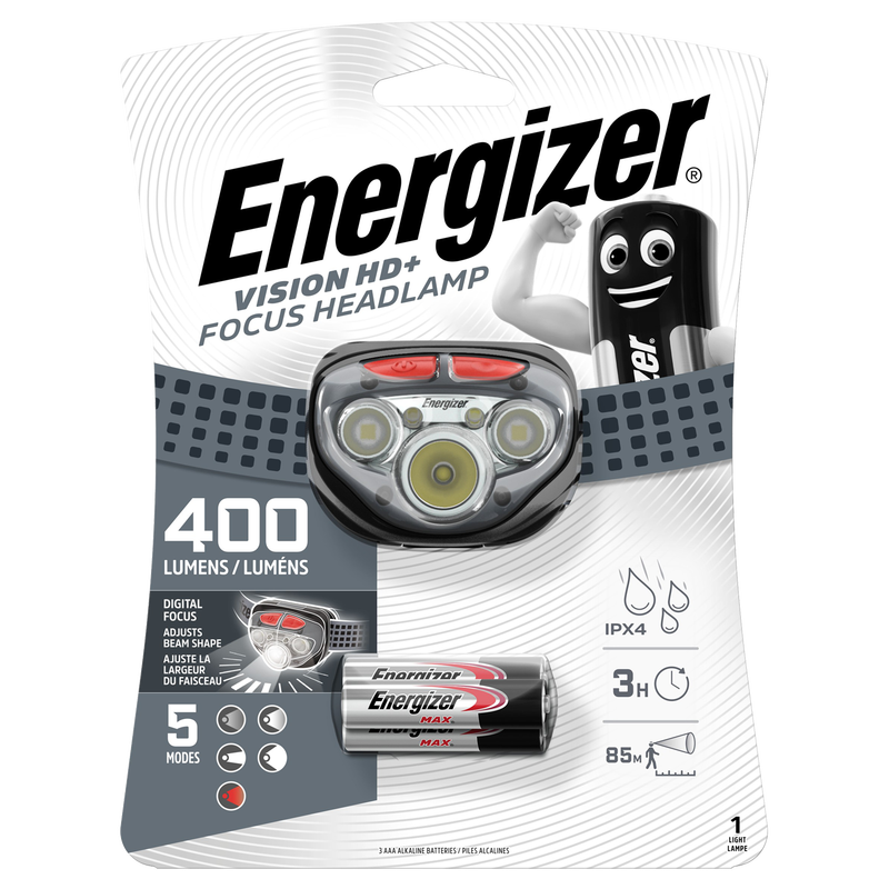 Vision Headlamp 400 Lumens + 3×AAA Batteries
