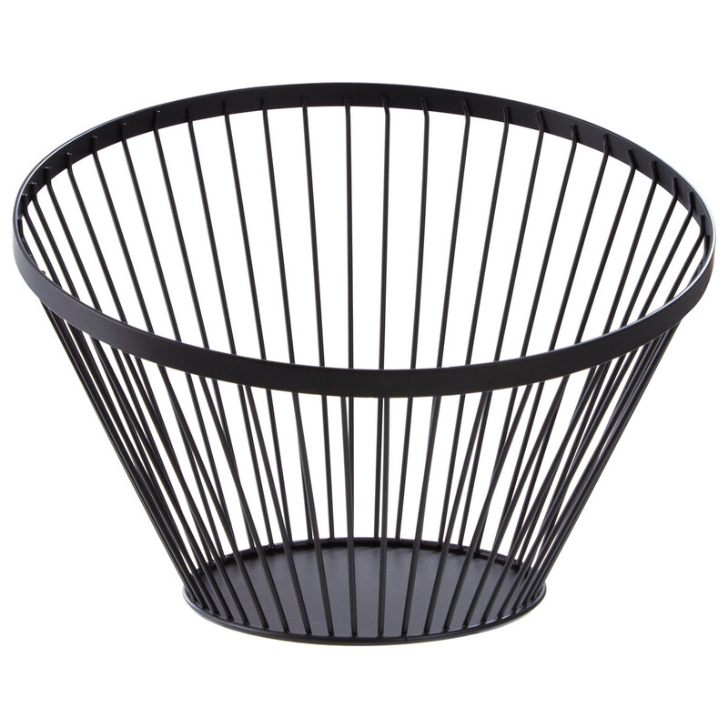 Oblique Basket With Matte Black Frame