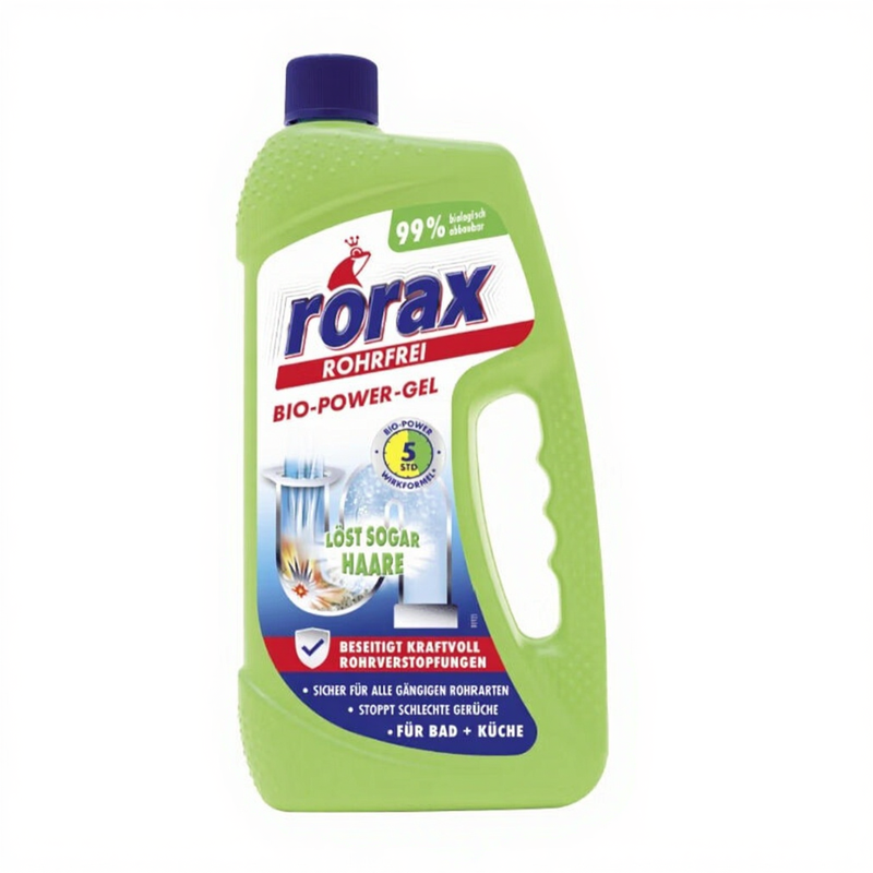 Rorax Rohrfrei Bio Power-Gel Abflussreiniger 1 L