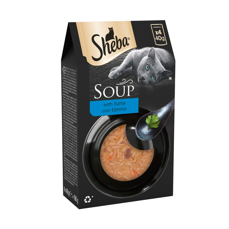 Classics Soup Adult Wet Cat Food Pouches with Tuna Fillets 4 x 40g