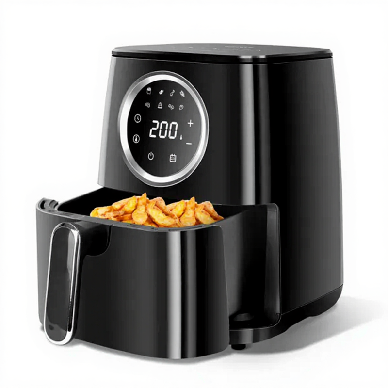 Aigostar 1400 W 4,2 L elektronische heteluchtfriteuse timingregeling antiaanbaklaag led-aanraakbediening