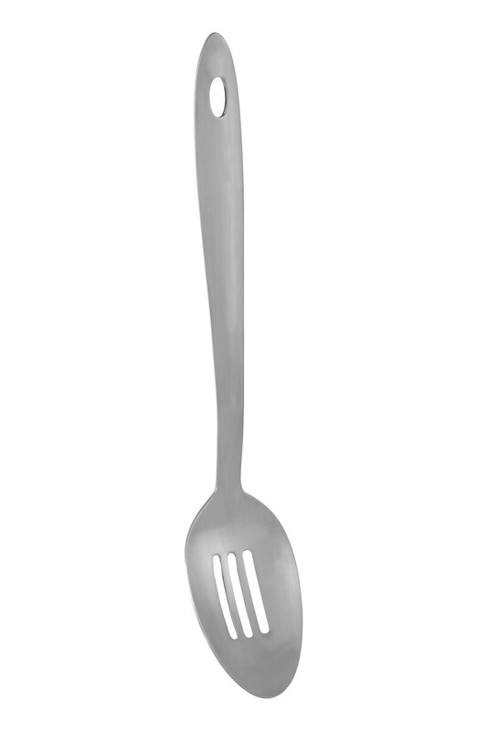 Maison By Premier Silver Brushed Finish Slotted Spoon