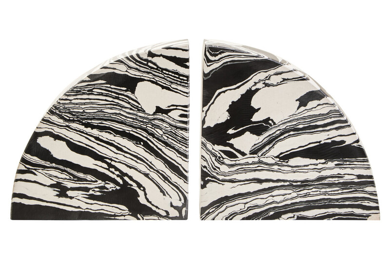 Bookends Helsa Marble Black/White