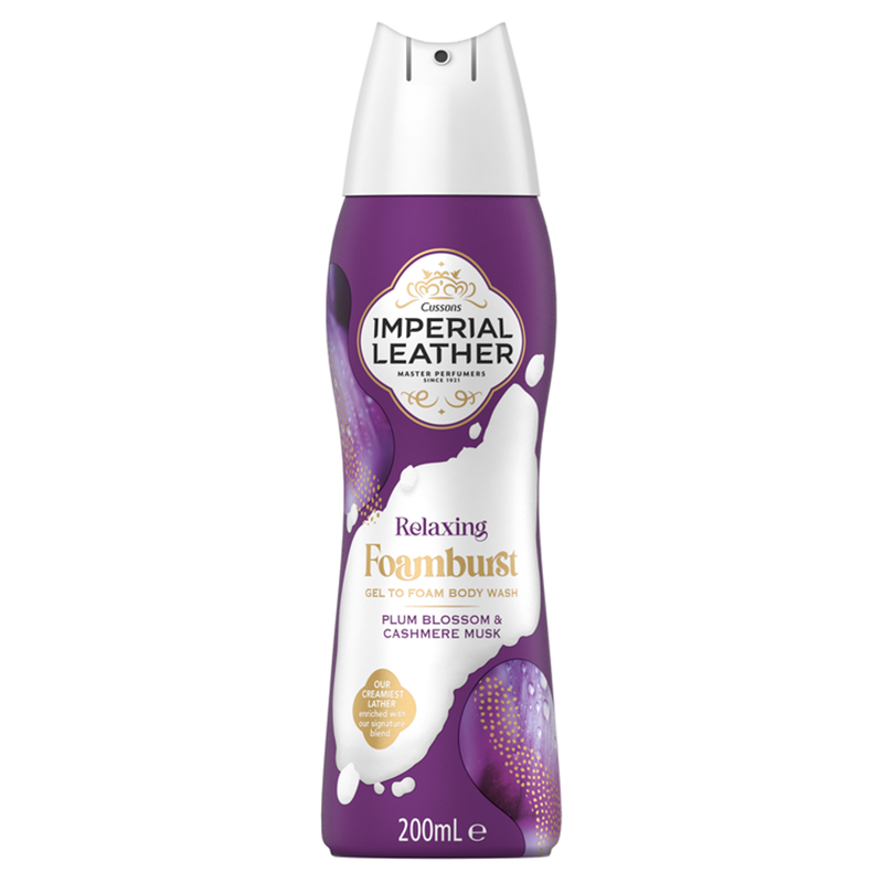 Relaxing Foamburst Gel To Foam Body Wash Plum Blossom & Cashmere Musk 200ml