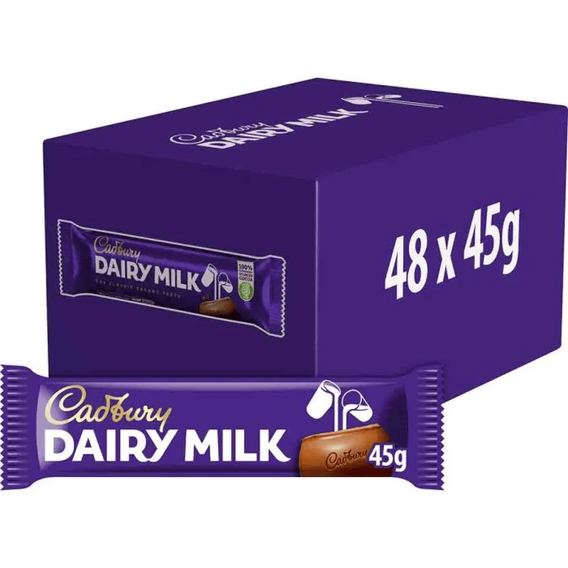 Cadbury Dairy Milk Chocolate 45g (Pack Of 48)