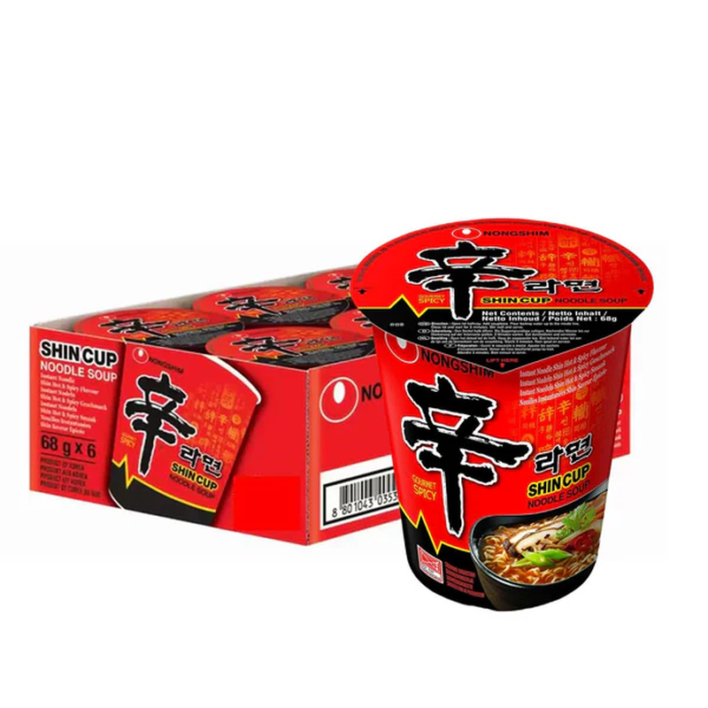 Shin Cup Noodle 68g x 6 农心辛杯面68g x 6 整箱装