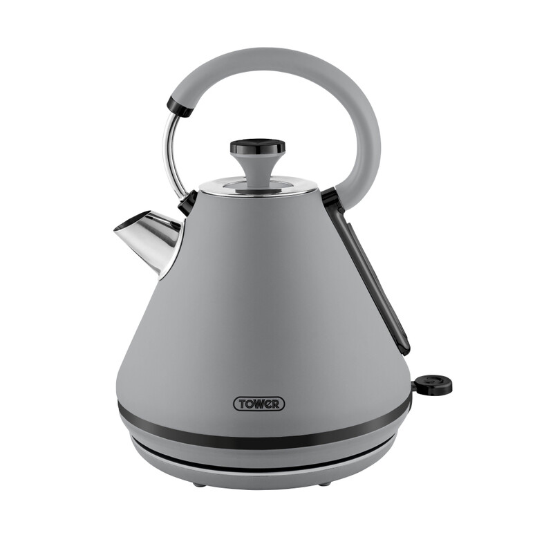 Sera Pyramid Kettle, 1.7L, 3KW, Grey with Smoked Black Trim, Grey - T10079GRY