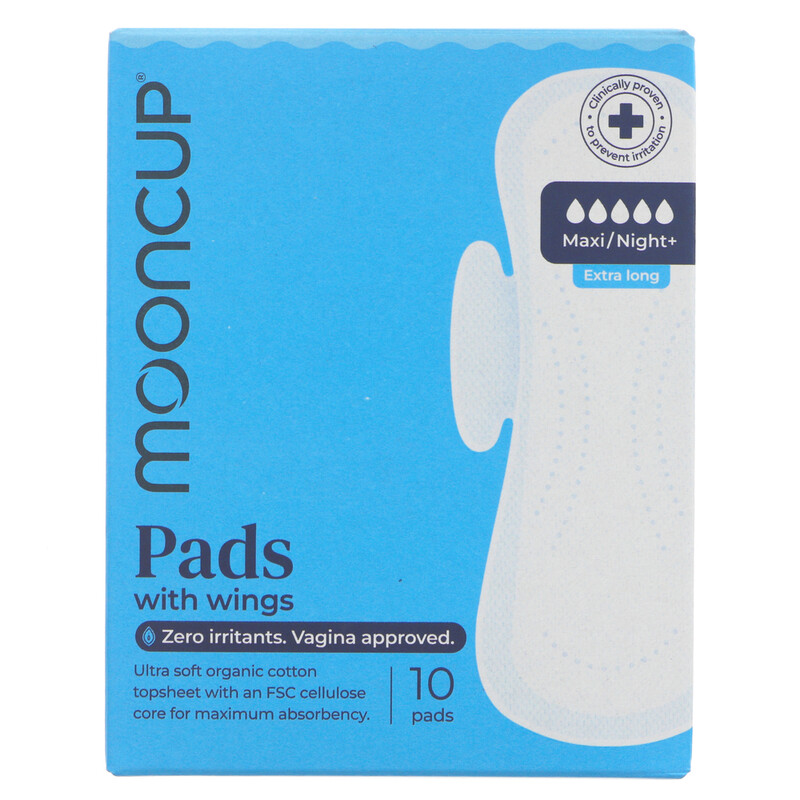 Mooncup Maxi / Night+ Pads With Wings 10 Pads