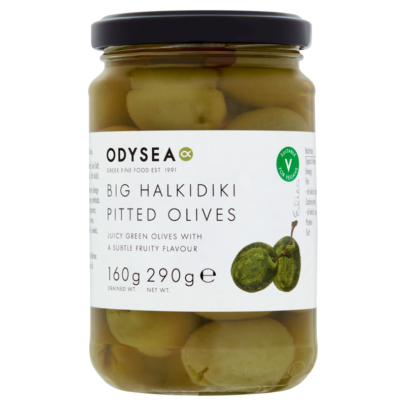 Big Halkidiki Pitted Olives in Brine 290g