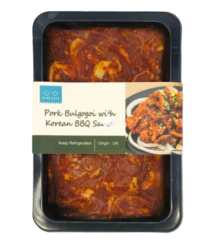 Blue Ville Kroean Spicy Bbq Marinated Pork Bulgogi 400G