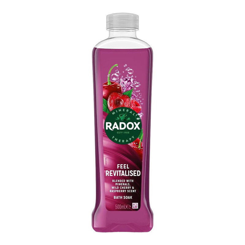 Mineral Therapy Feel Revitalised Bath Soak With Cherry & Raspberry 500ml