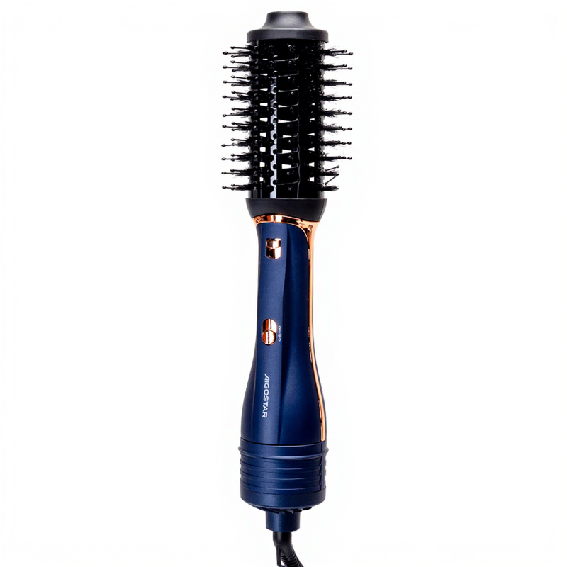 Aigostar Sophia SBB-1200VDE - Haarglätterbürste - 1200W 3-in-1 VDE-zertifiziert Blau-Gold Sophia