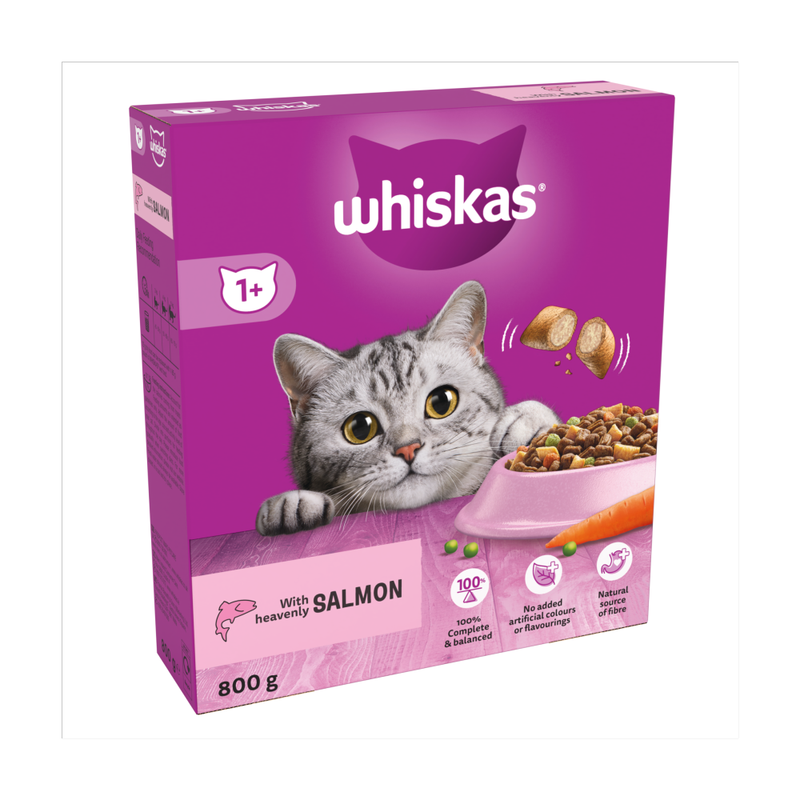 1+ Salmon Adult Dry Cat Food 800g