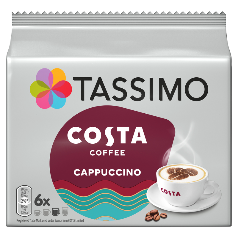 Costa Cappuccino 12 Discs 210g