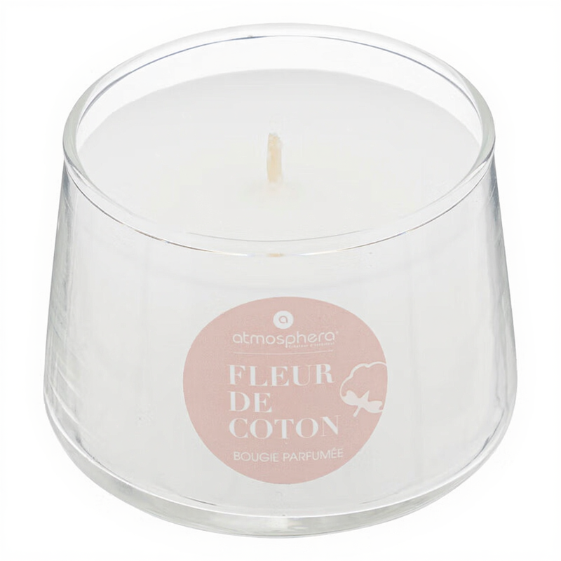 ATMOSPHERA Bougie parfumée Izor fleur de coton - 110 g