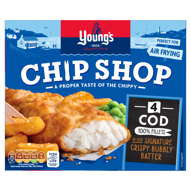 Chip Shop 4 Cod Fillets 400g