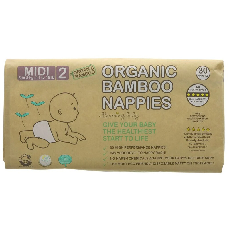 Organic Bamboo Nappies Size 2 30 Pack