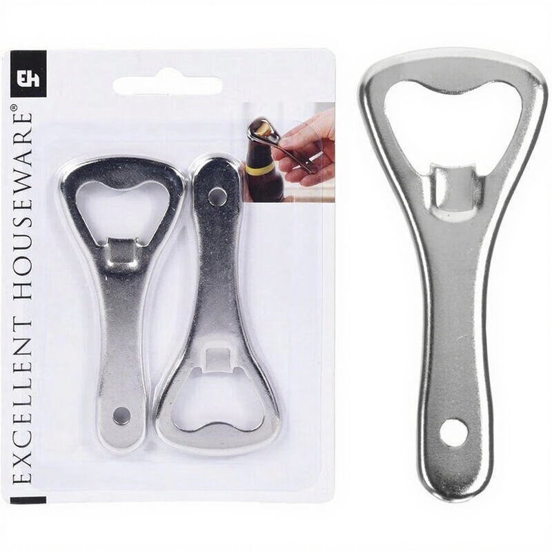 Flaschenöffner Metall - 9cm - 2er-Set