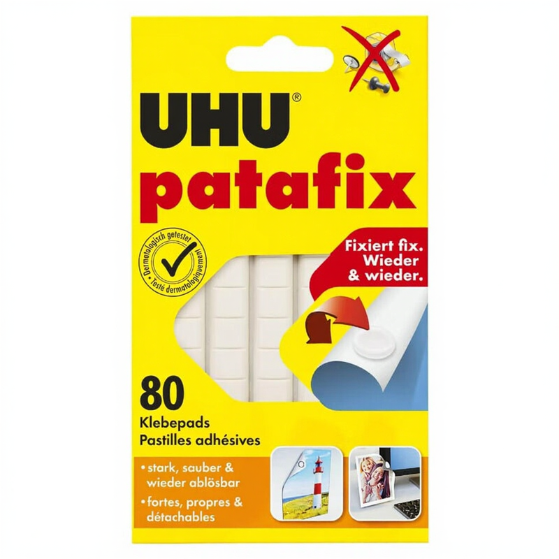 UHU patafix Weiß 80 Pads D/F