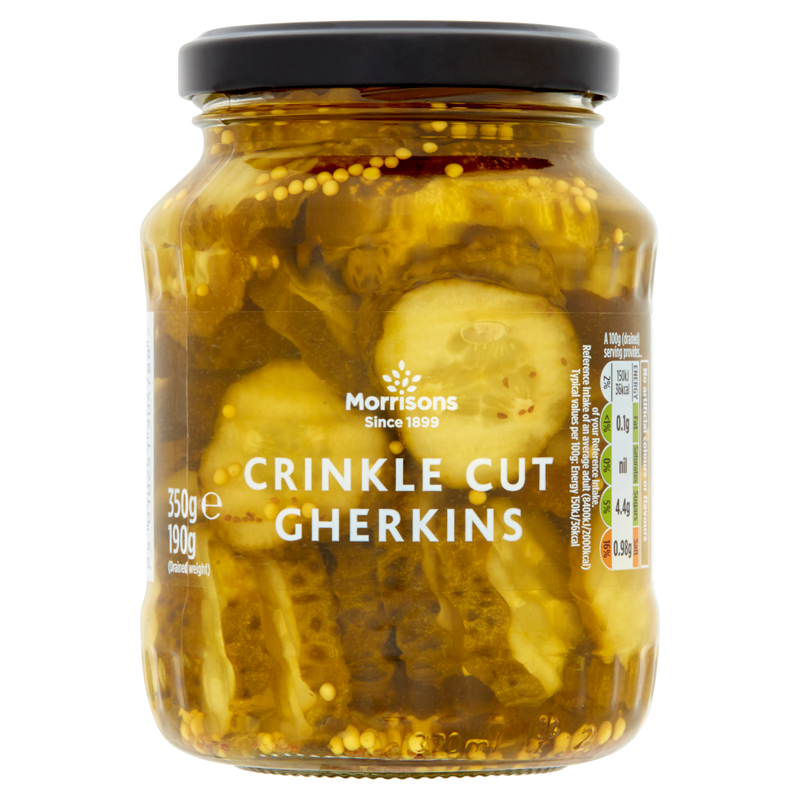 Crinkle Cut Gherkins 350g