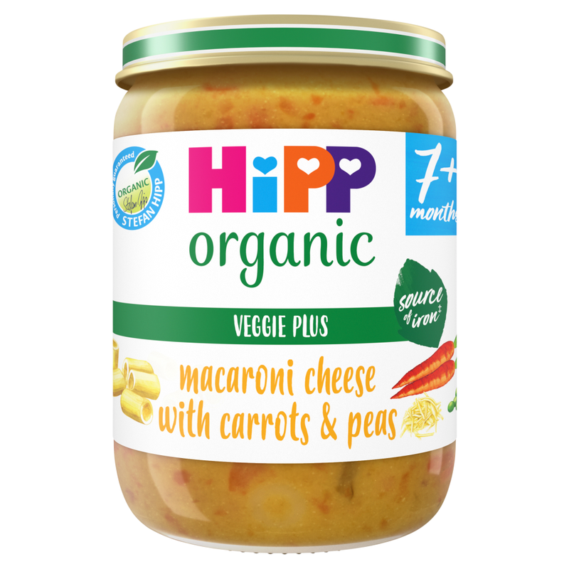 Organic Macaroni Cheese with Carrot & Peas 7+ Months 190 g