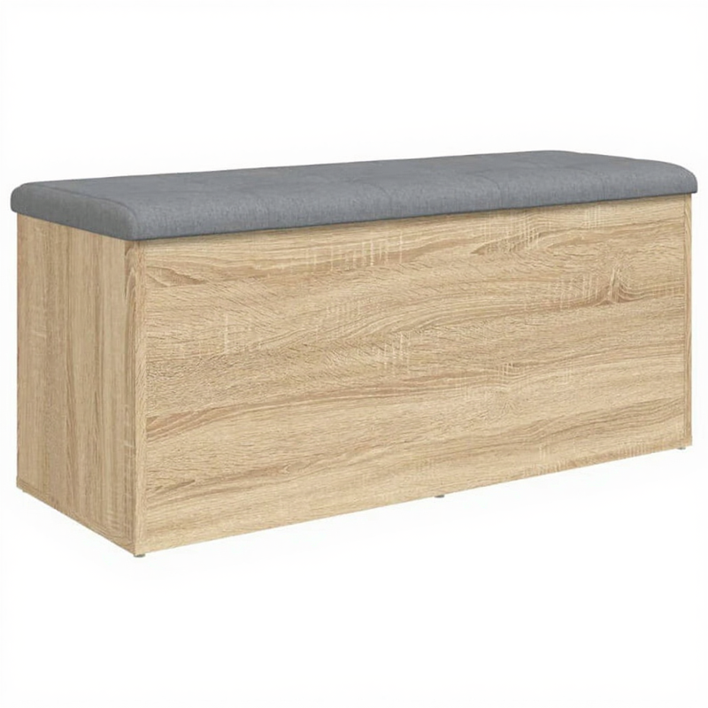 vidaXL Banc de rangement 102x42x45 cm en bois traité, finition chêne Sonoma